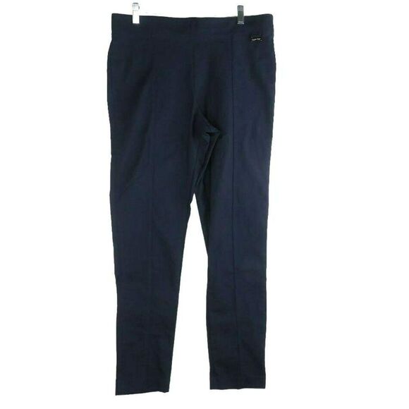 Calvin Klein Power Stretch Madison Pants Size Large Blue Professional Business - Picture 1 of 13